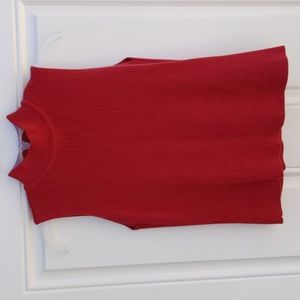 Red Sleeveless turtleneck sweater size small